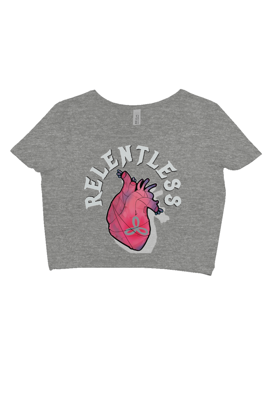 crop tee RELENTLESS heart UB