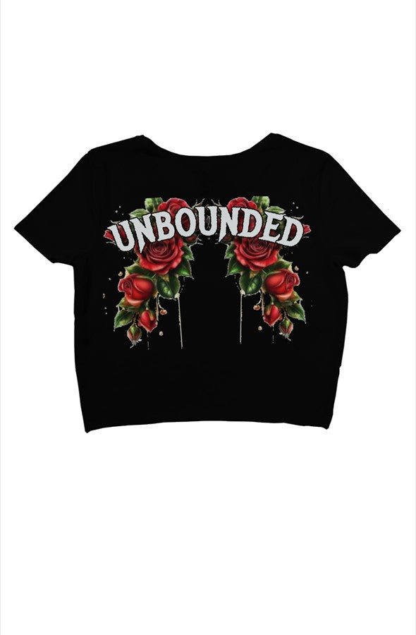 crop tee RELENTLESS heart UB
