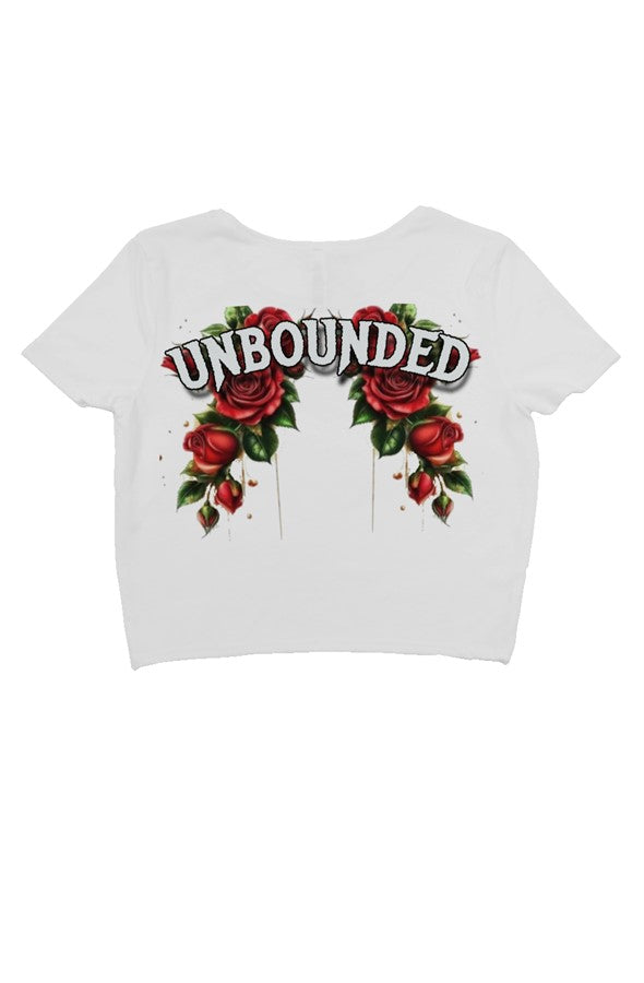crop tee RELENTLESS heart UB